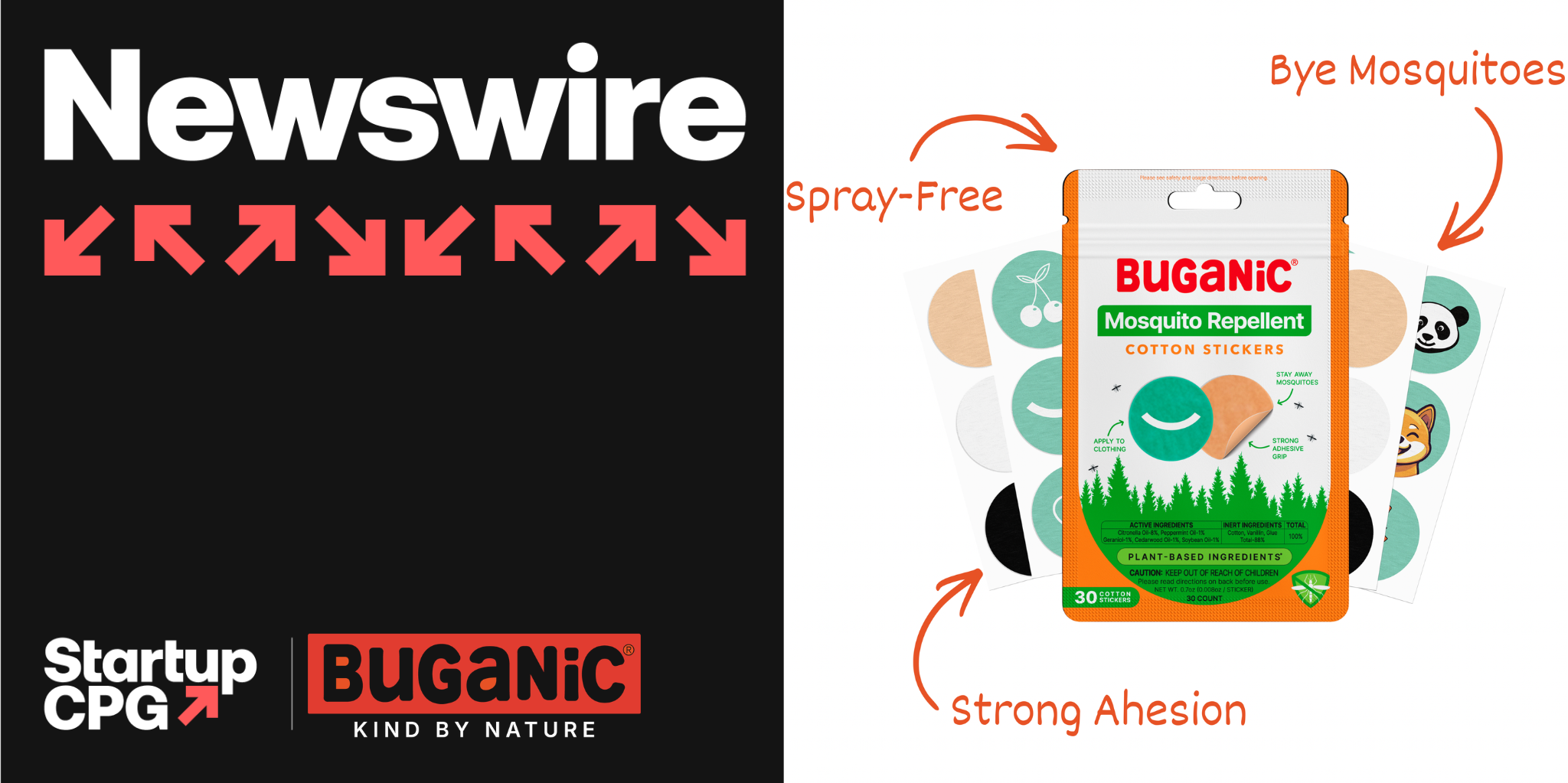Startup CPG Newswire: Buganic® Launches Wearable Mosquito Repellent Stickers for Travel and Outdoor Use