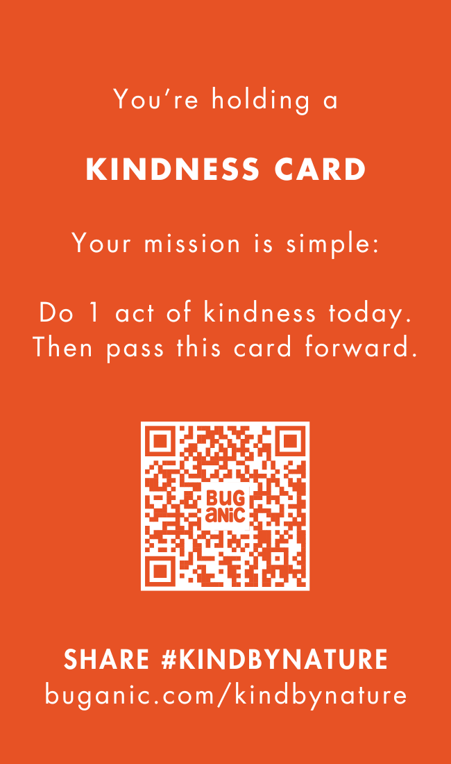 Buganic kindness card back