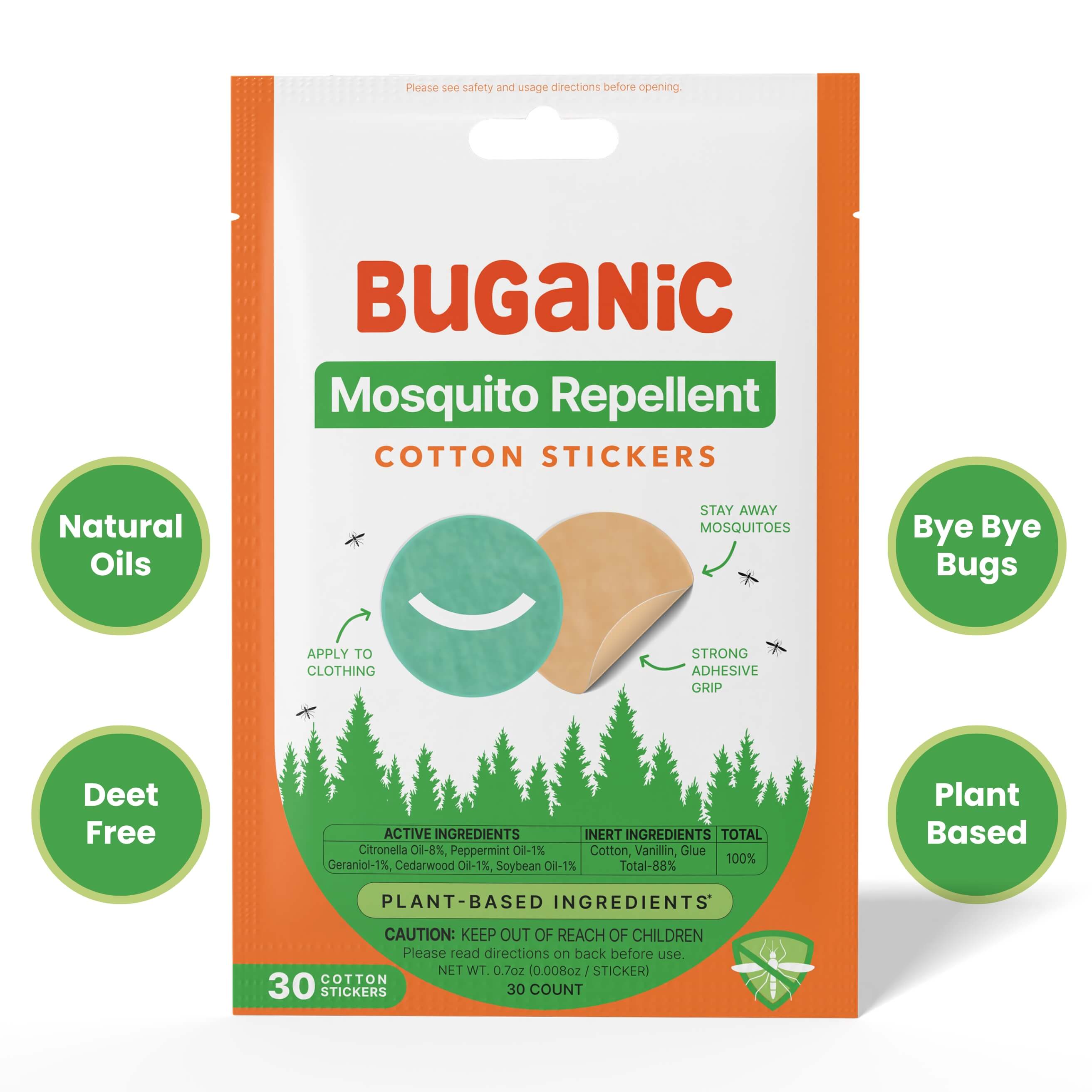 Buganic Mosquito Repellent Stickers