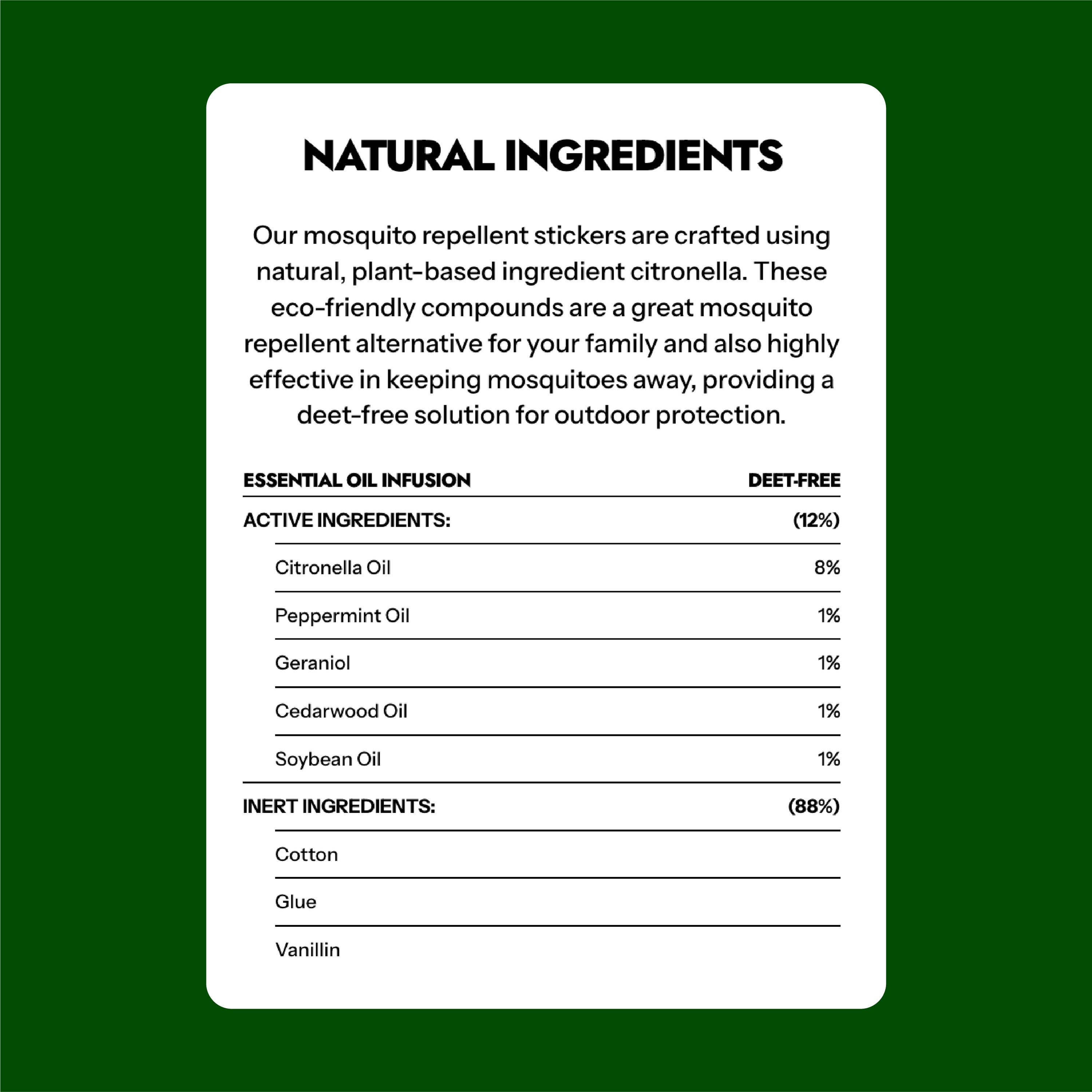 Mosquito Repellent Stickers