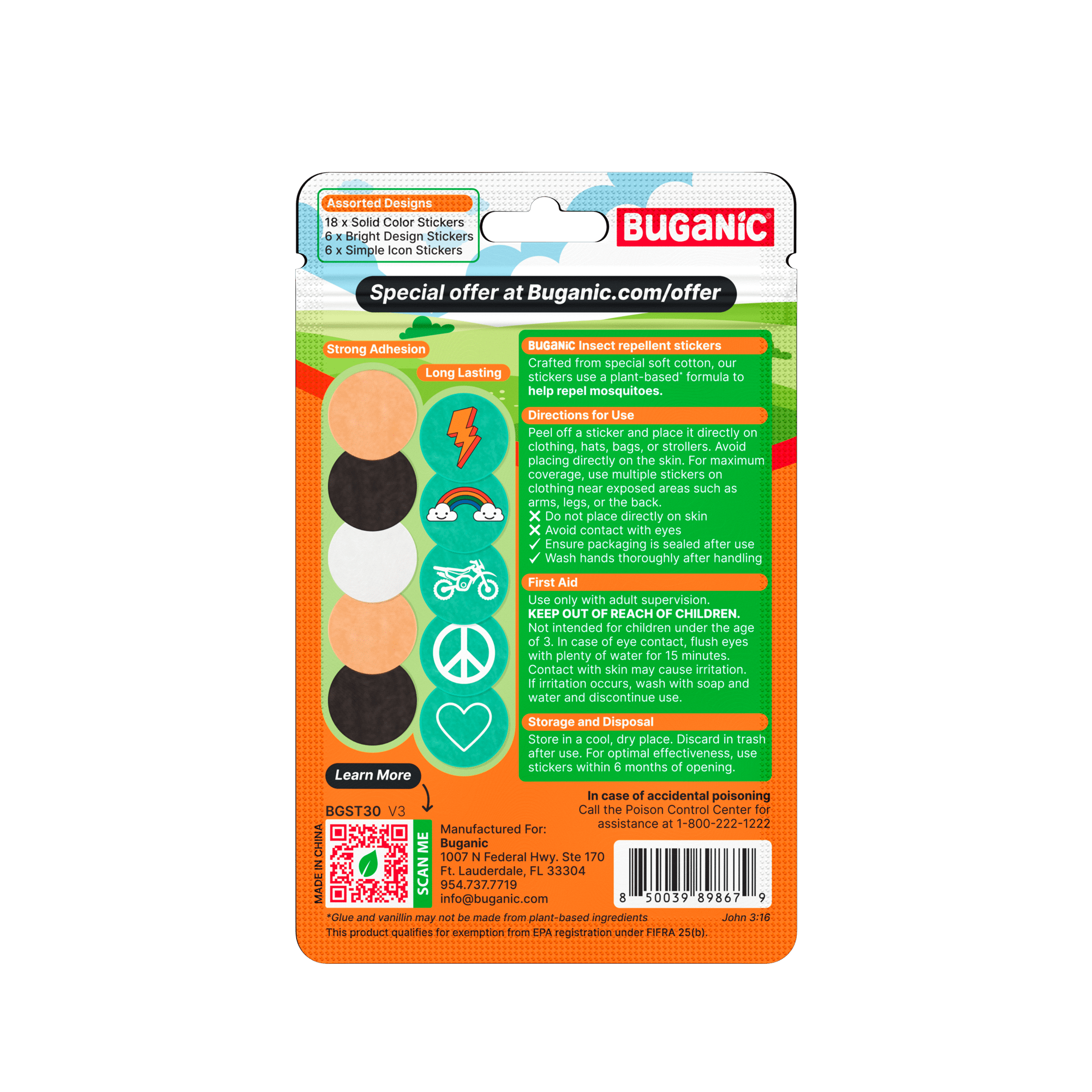 Buganic Mosquito Repellent Cotton Stickers - Special Offer - Buganic®